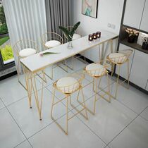 Nordic Marble Bar Table table Bar table and chairs leaning against wall narrow table Bar table High foot table Home Balcony Net Red