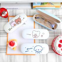 Cartoon cute glasses box womens anti-fall anti-compression eye childrens portable box student frame myopia storage box