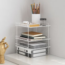 Yushijia desktop multi-layer file rack office a4 information book sorting simple layered storage rack
