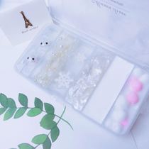 Wood slime slime White Six Palace grid Crystal mud foaming glue yellow oil mud Tai Tai Clay Girl Heart