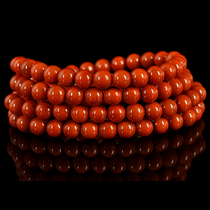 53 53 75 gr 7mm 7mm MOUTH PURE PERSIMMON RED SOUTH RED AGATE ROUND PEARL NECKLACE FOEBALL MULTI-CIRCLE HANDSTRING