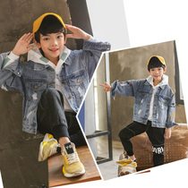 Childrens clothing 2020 Spring and Autumn boys Korean version of loose denim coat 8-10 years old childrens small handsome coat