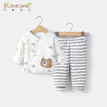 Newborn clothes 0-3 months thick warm cotton clothes set baby baby monk suit