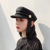 Navy hat children Rosex Tangk Korean version of British Joker autumn and winter fashion street beret octagonal hat