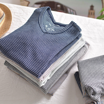 Boy Stretch Lycra cotton underwear set Tong Tong Tong childrens pinstripe slim autumn clothes thermal underwear