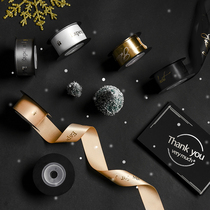 Personality diy 2 5CM wide bronzing handmade gift decoration ribbon ribbon bow gift packaging belt ribbon