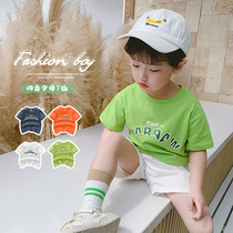 2021 summer new boy cotton short sleeve T-shirt children half sleeve baby Summer base shirt child coat tide