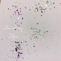 QJforu New Nail Art Sequins Glitter Korean Sequins Super Flash Polka Dot Nail Art Colorful Mixed Round Jewelry