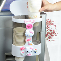 Disposable cup holder water Cup Cup Cup holder hanging wall type non-perforated paper cup holder water dispenser simple non-slip