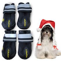 Dog shoes waterproof wear-resistant straps fluorescent luminous shoes golden retriever husky pet shoes rain shoes big dog shoes single