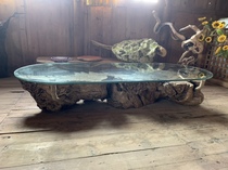 Yunnan old wood furniture oak tea table tea table weathered wood with shape coffee table