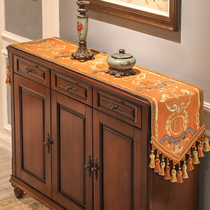 Table Flag European-style Fancy Luxury Dining Table Flag American Light Extravagant TV Cabinet Cloth Art Tea Table Strip Cloth Shoes Cabinet Cover Towels