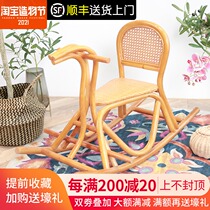 Trojan horse Children rocking horse baby birthday gift toy rocking car dual-use baby rocking chair Rocking horse real rattan