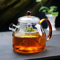 Handmade heat-resistant glass cooking teapot steam teapot filter liner jug Flower Teapot Hammer Ripple Teapot High Temperature Resistant Tea tea