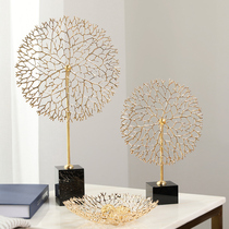 Home accessories abstract art porch light luxury ornaments living room American model room creative display soft furnishings