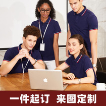 Advertising cultural shirts custom mens short sleeve T-shirt summer lapel polo shirt group work clothes printed custom