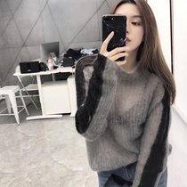 Hong Kong Tide Brand Lazy Wind Wool Knitted Shirt Women's 2022 Spring and Autumn New Women's Sexy Hollow Sweater Coat Tide