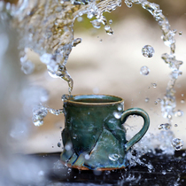 Landscape special cup Jingdezhen ceramic cup Mug Water cup Female male couple cup Retro Chinese style