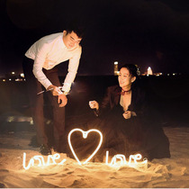 Creative travel shooting props Night wedding photo props love led lights Net red shooting props Outdoor warm white night lights