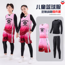 Childrens basketball clothes suit boysautumn and winter custom sports training to wear the girls jerseys for girls jerseys