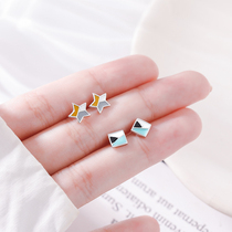 (Miss Z) star earrings female sterling silver color stud female simple versatile temperament hipster earrings