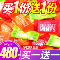 Sea salt mints sugar-free cool fresh breath refreshing hotel reception sweets bulk candy snacks Snacks