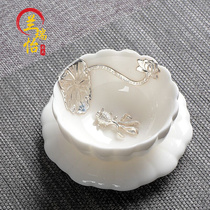 LAREEY Deche white ceramic cup Kung fu tea cup high-end ceramic cup cup single cup personal tea marquee