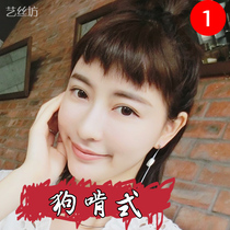 Dog gnawing bangs Fake bangs Real hair Invisible and incognito Dog gnawing bangs Air bangs Two-dimensional bangs wig film