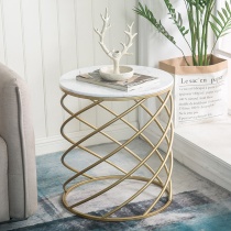 Nordic marble side Sofa side table Living room small table corner Balcony small coffee table Creative small round table