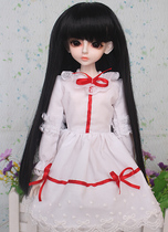 BJD doll SD doll 1 4 black flat bangs straight hair