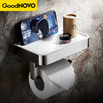 Non-perforated toilet paper towel rack 304 stainless steel toilet roll paper rack Toilet toilet paper rack Bathroom toilet paper rack
