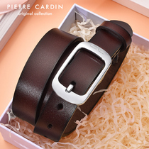 Pierre Cardin Belt Womens Leather Jeans Joker Fashion Belt Womens Belt Decorative Waist Decoration ins Style