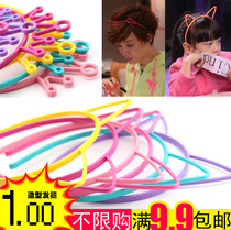 Cute children childrens hair accessories baby headgear bow head hoop girl hair card princess girl cat ears