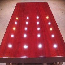 (Size: 145-71-10) red floral pear large plate whole plate solid wood log red wood tea table tea table tea plate