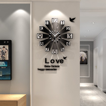 Modern creative clock wall clock living room personality European simple clock home watch decoration mute hanging wall clock