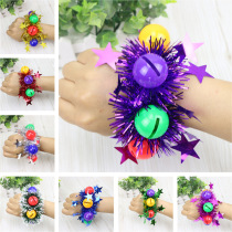 61 Kindergarten children dance dance table performance sequin leather gluten wrist flower hand flower bell ringer ring 2019 new