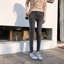 European station Ocnltiy2021 spring new jeans women thin slim fashion small pants womens clothing