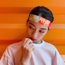 Sports headband with bamboo carbon fiber super comfortable hair with yoga super-strong sweat and breathable green beam hair belt