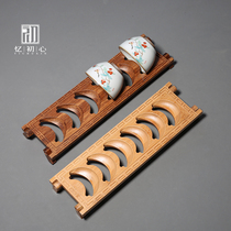 Remembering the heart-heavy bamboo tea cup rack Cup Drain Shelf to contain the Gongfu Tea Road accessories