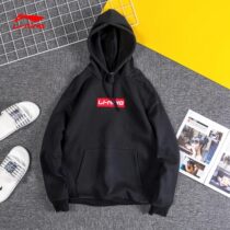 Li Ning sweatshirt couple ins tide hooded autumn winter 2021 new sportswear loose casual embroidered top