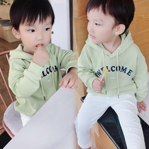 Sensense Chenchen mother and baby childrens clothing boys sweater spring and Autumn 2020 new male baby hooded sweater childrens long-sleeved