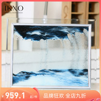IKXO hourglass ornament 3D landscape painting glass quicksand painting creative office desktop home decoration gift