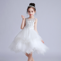 Girls dress summer childrens dress super western style show catwalk princess dress flower girl wedding show dress dress