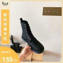 Soft Martin ~ New thick coat tie with locomotive Martin boots and girls