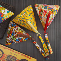 Tang Rabbit rabbit-free and colourful triangular glutinous rice dumplings handbag hand carrying zero wallet handmade DIY learning material with video 21 #