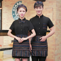 Hotel Service Workwear Womens Thin Liner Shirt Catering Hotel Fire Pot Shop Attendant Short Sleeve Summer Suit Customised