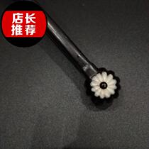 ten ten inch 13 square full Umwood chamomile g head pure handmade text Play folding fan inlaid with bone sheet Sulaborers ultra-thin blank fan