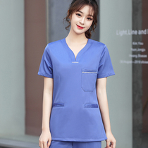 Hand wash clothes operating room womens short sleeves elastic one-piece coat pet hospital long sleeve surgery high-end dental doctor
