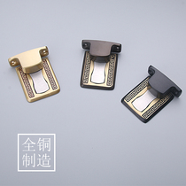 New Chinese pure copper ground suction anti-bump strong magnetic field suction door touch full copper solid wood door room door resistance golden Xiang Cloud door suction