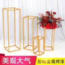Integrated welding wedding geometry road lead cuboid iron ornaments beautiful Chen three-dimensional box wedding table flower arrangement